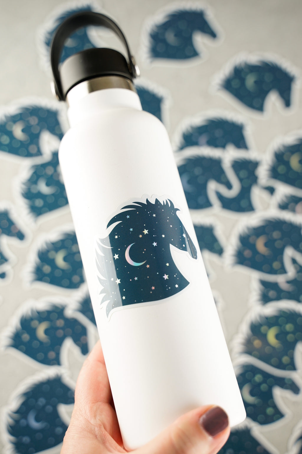 Holografická vodeodolná nálepka Kôň