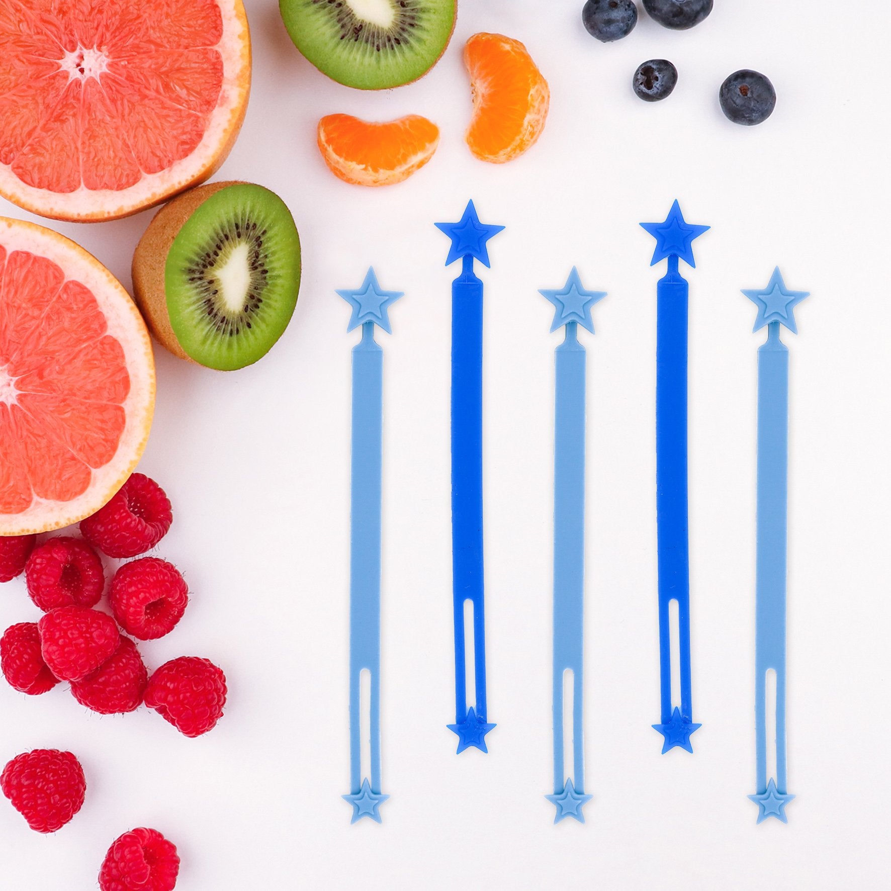 Sada silikónových gumičiek na wrapy modrá