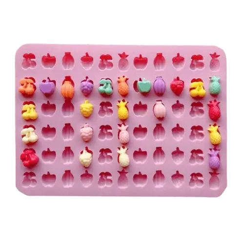 Silikónová forma na gumové cukríky s pipetou - ovocie