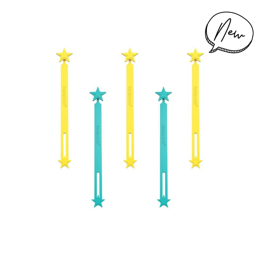 Sada silikónových gumičiek na wrapy žltá