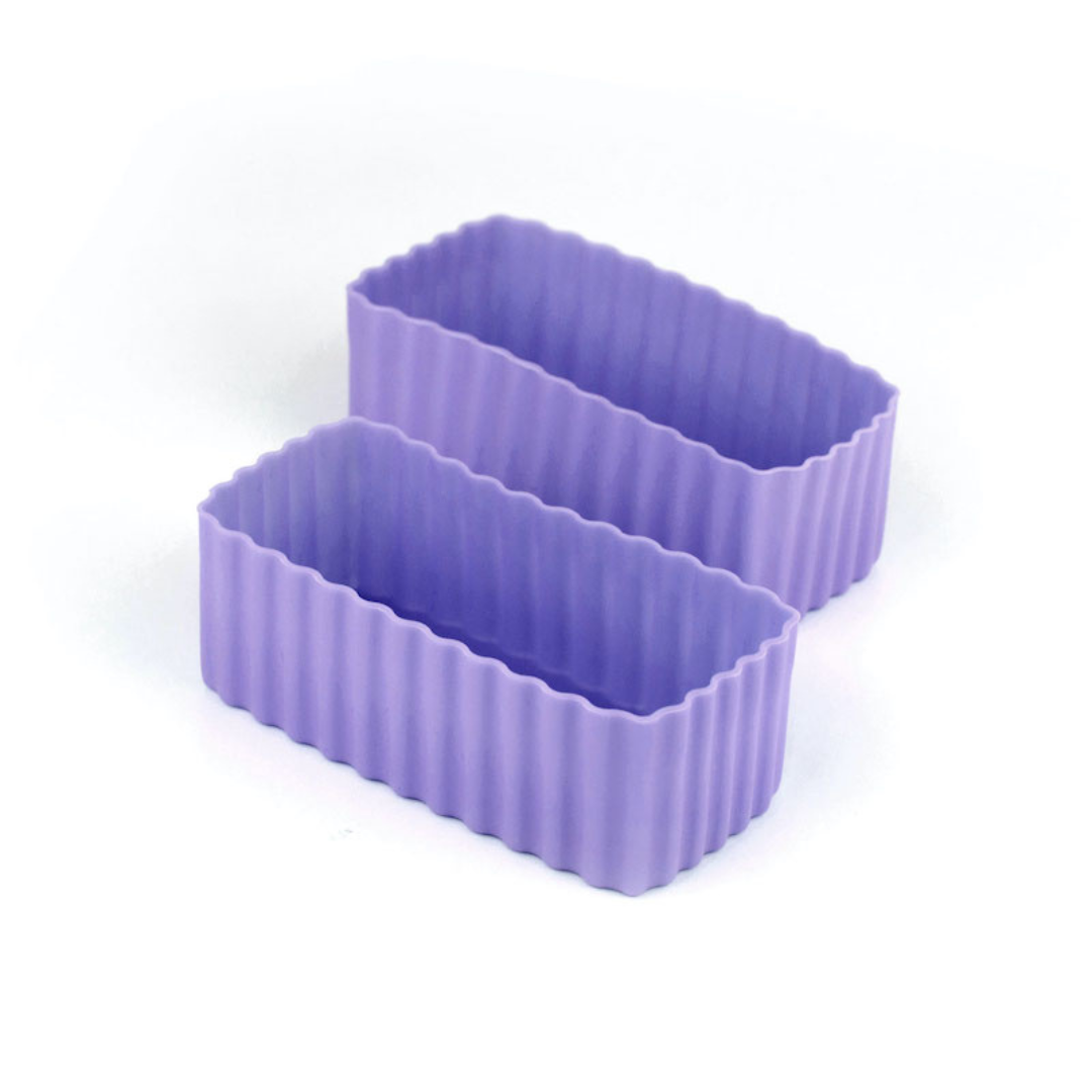 Sada 2 silikónových formičiek fialová Little Lunch Box Co