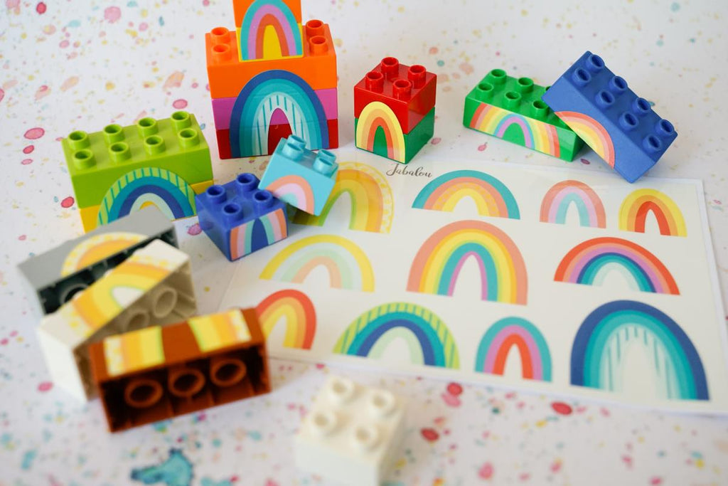 Vodeodolné nálepky Dúhy