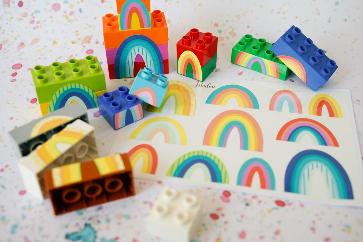 Vodeodolné nálepky Dúhy