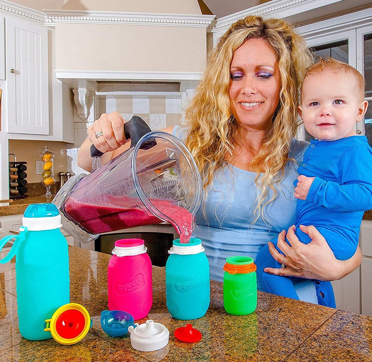 Squeasy Snacker Mini - silikónová kapsička 100ml ružová