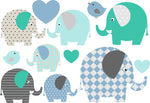Načítať obrázok do zobrazovača galérie, Vodeoodolné nálepky Modré slony
