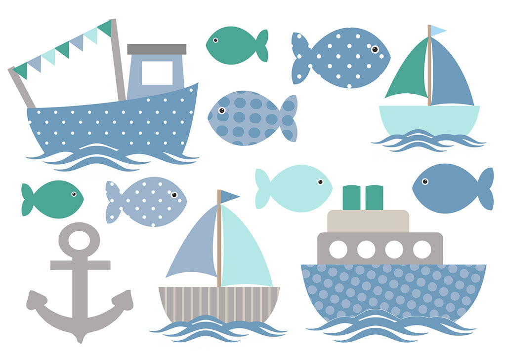 Vodeodolné nálepky loďky