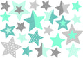 Vodeoodolné nálepky Hviezdy mentolovo-sivé