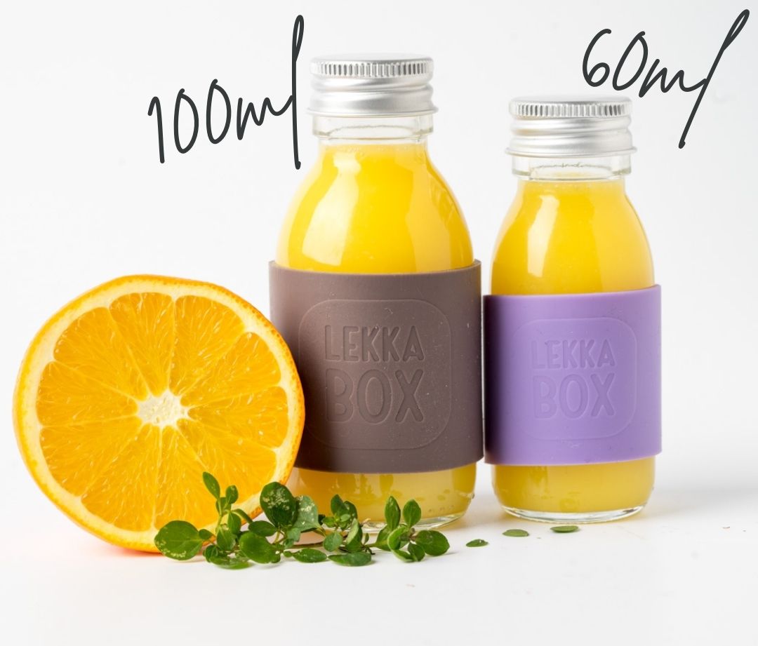 Lekkabox Juicy Mini fľaštička na smoothie/džús 60ml Levanduľa