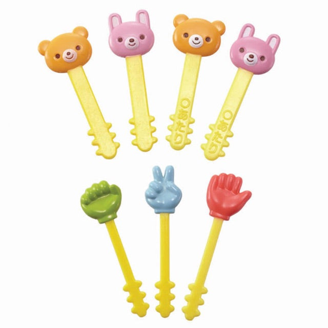 Napichovátka mini vidličky zvieratká a kameň, papier, nožnice