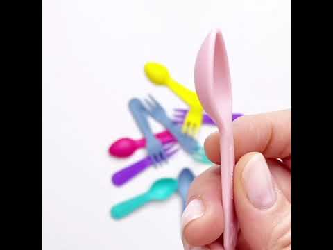 Mini vidličky a lyžičky set modrý