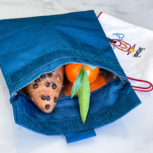 Yumbox POCHETTES - sada 2 zero waste vrecúšok na sendviče - páv a cikcak