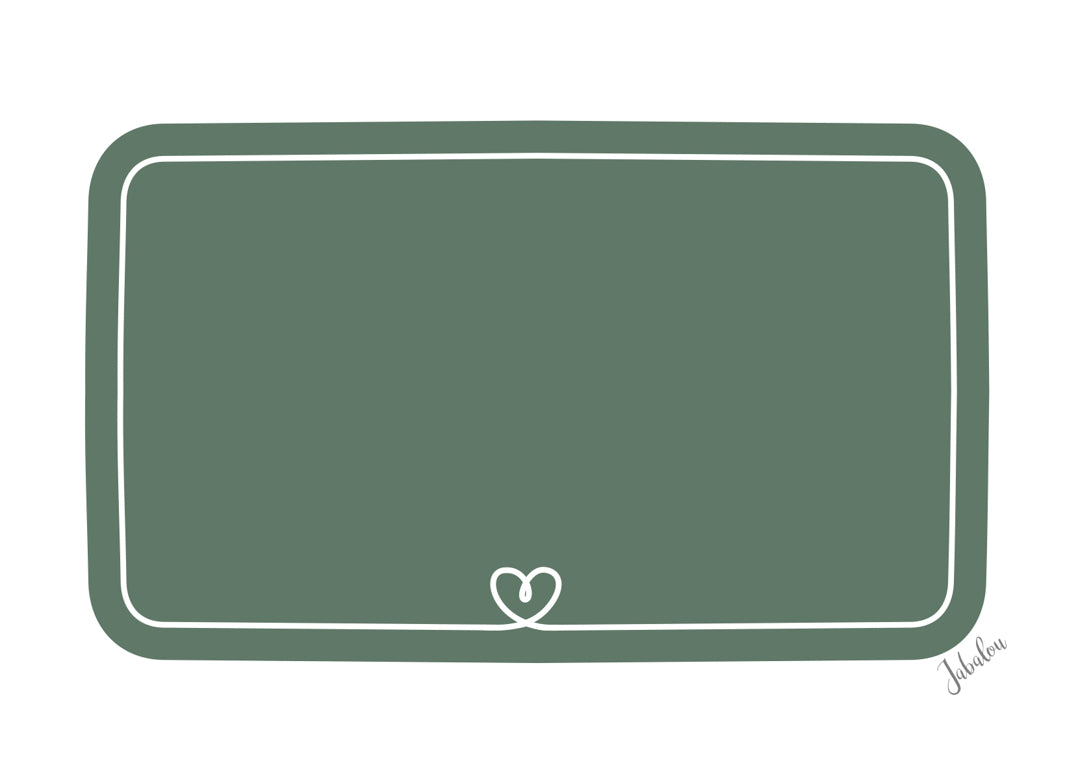 Vodeodolná nálepka tabuľa eukalyptus so srdiečkom - Lekkabox SAFE