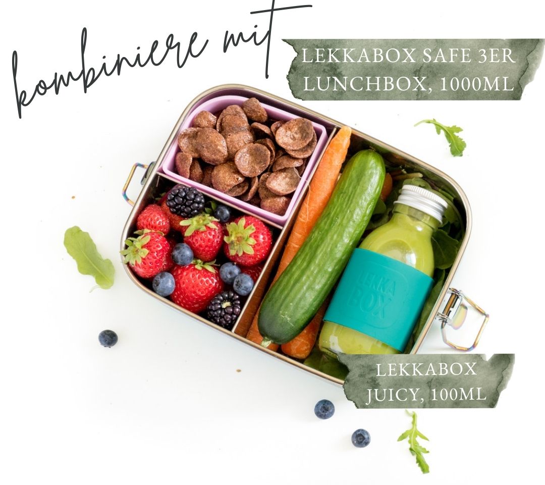 Lekkabox Juicy Mini fľaštička na smoothie/džús 100ml Petrolejová