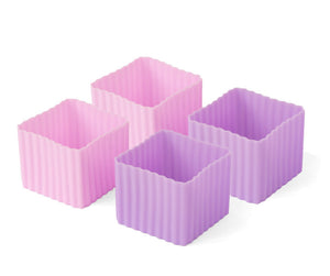 Sada 4 silikónových formičiek ružovo fialová Lekkabox