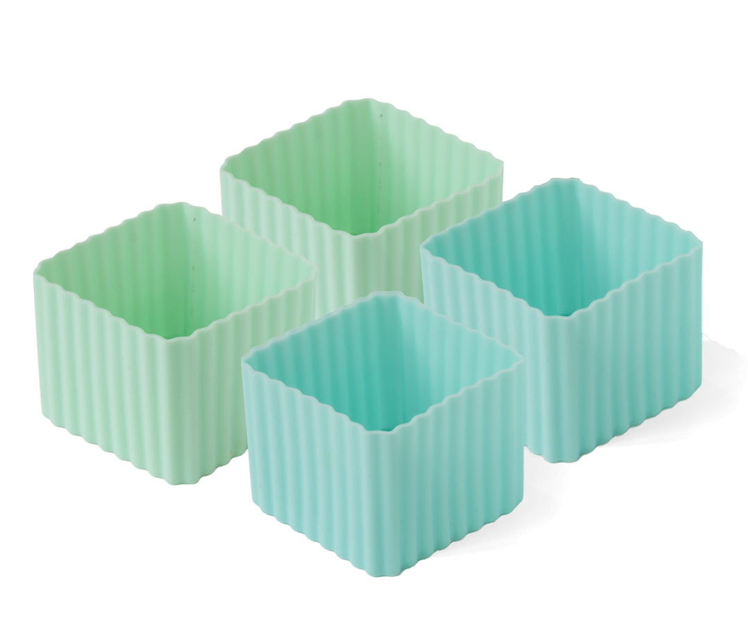 Sada 4 silikónových formičiek pastelová zelená Lekkabox
