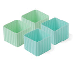 Načítať obrázok do zobrazovača galérie, Sada 4 silikónových formičiek pastelová zelená Lekkabox
