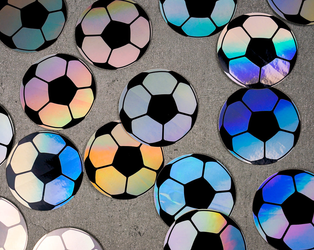 Holografická vodeodolná nálepka Fotbalová lopta