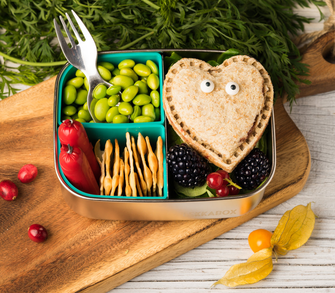 Sada 2 tvorítok Lekkabox na plnené sendviče - srdiečko a kvietok