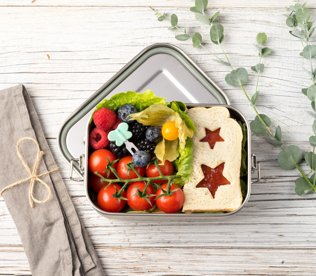 Set 4 krátkych nerezových napichovátok Lekkabox - magická záhrada