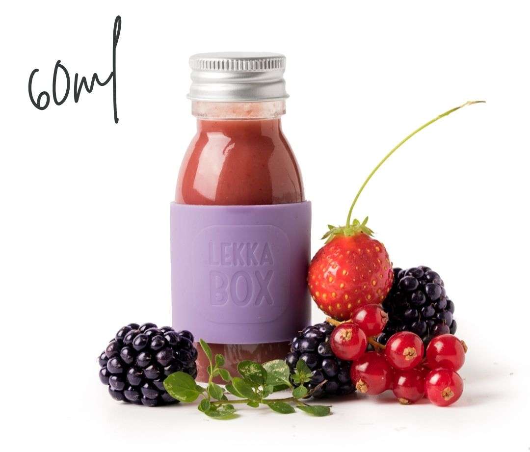 Lekkabox Juicy Mini fľaštička na smoothie/džús 60ml Levanduľa