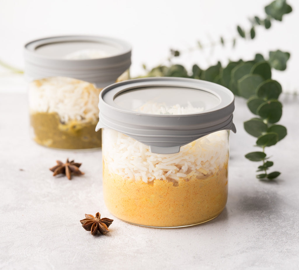 Lekkabox Little Prep - sklenená dózička so skleneným viečkom so silikónovým tesnením 450ml