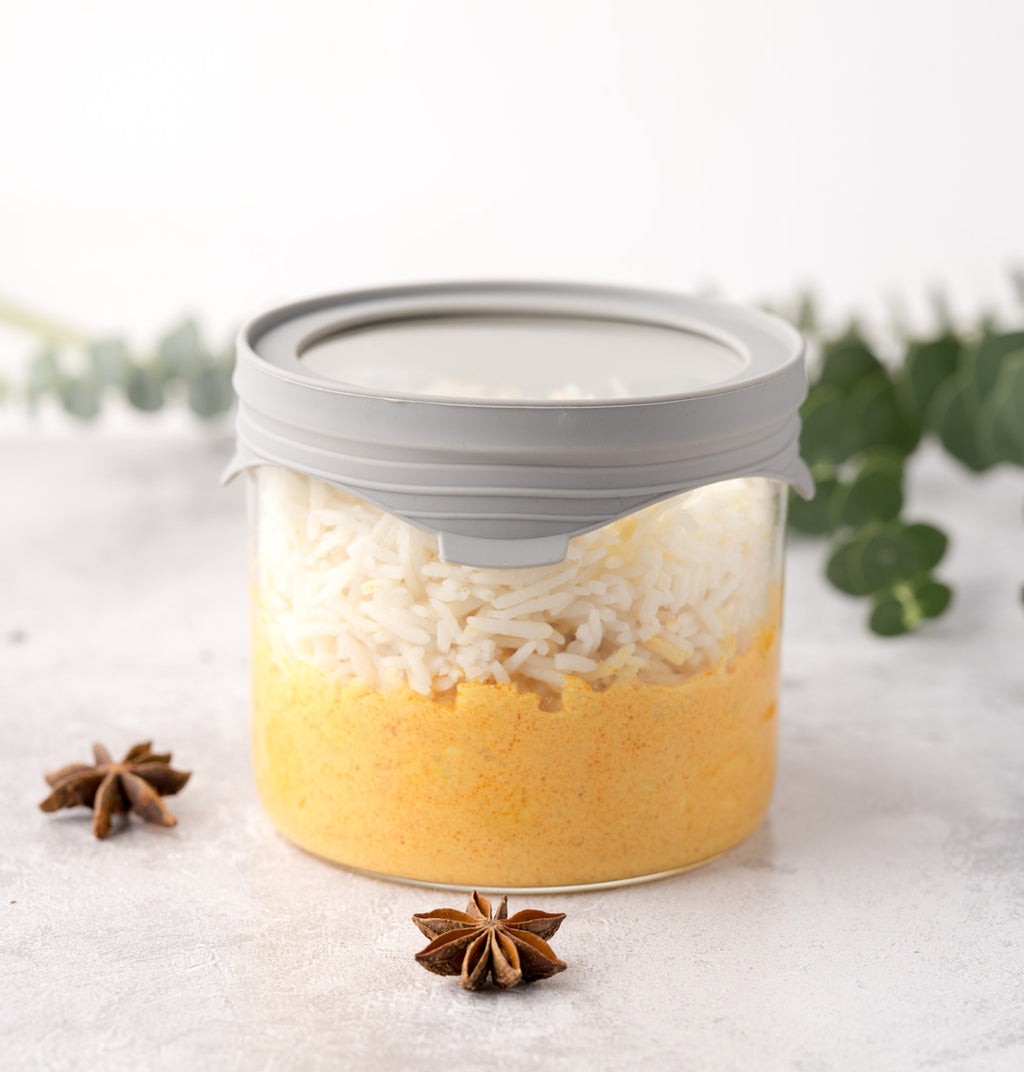 Lekkabox Little Prep - sklenená dózička so skleneným viečkom so silikónovým tesnením 450ml