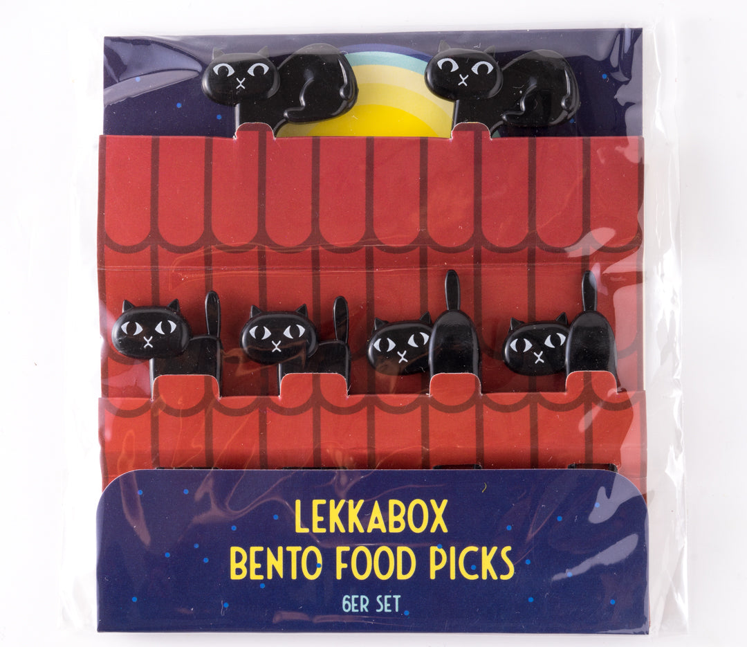 Napichovátka čierne mačky 6ks Lekkabox