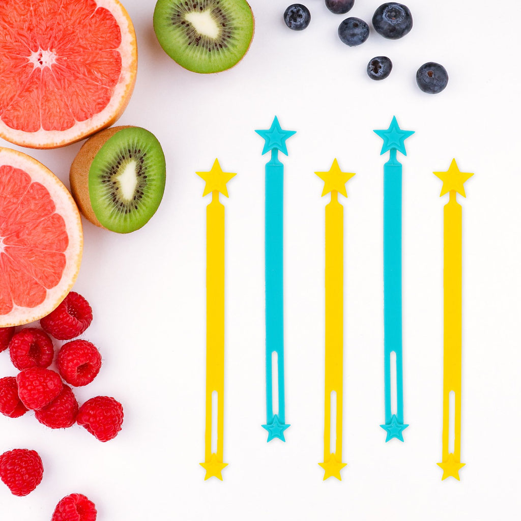 Sada silikónových gumičiek na wrapy žltá