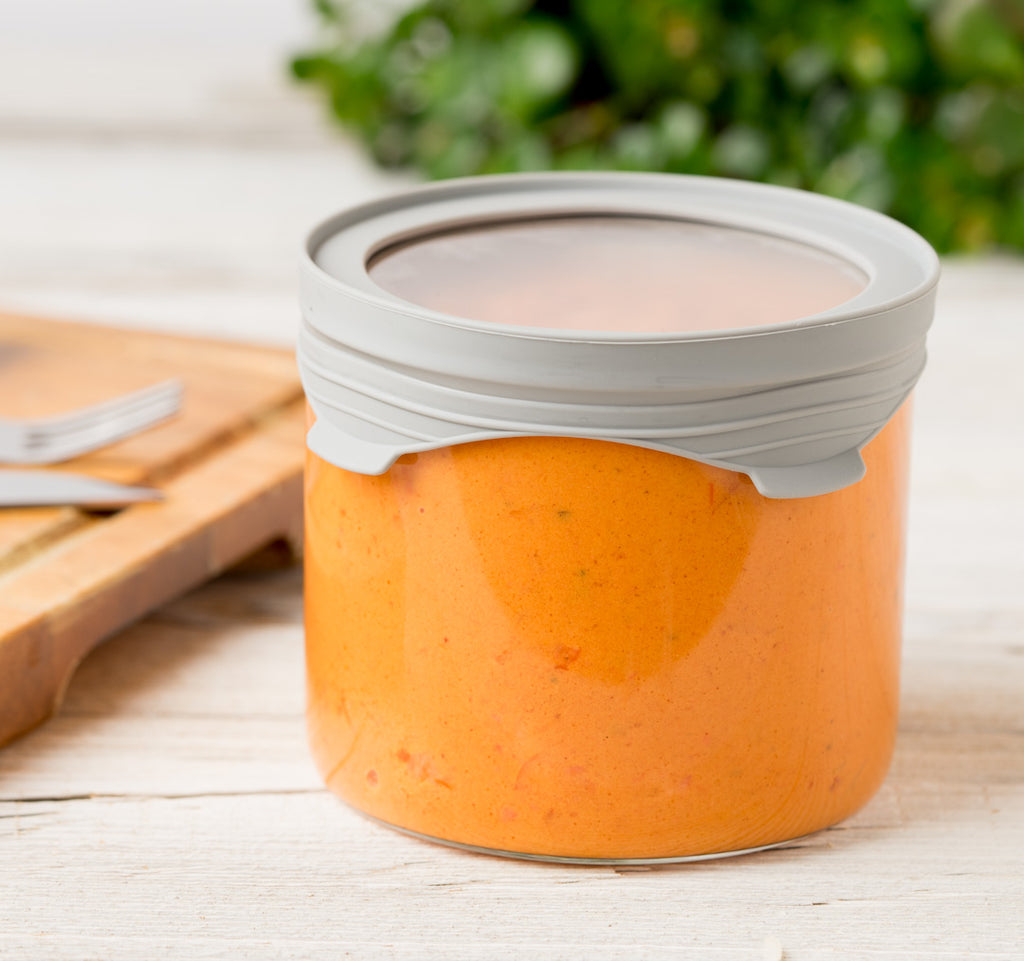 Lekkabox Little Prep - sklenená dózička so skleneným viečkom so silikónovým tesnením 450ml