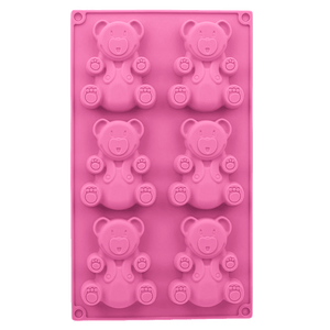 Silikónová forma na pečenie medvedíci ružová