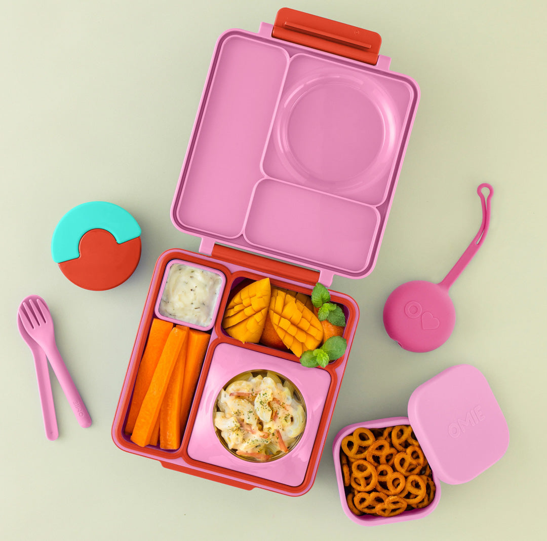 OmieSnack - silikónová dóza ružová 280ml