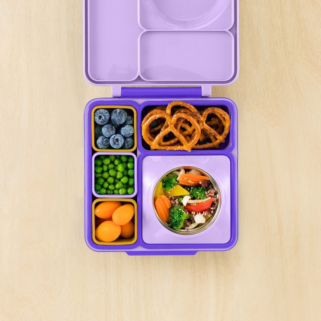 OmieDip - sada 2 silikónových dózičiek fialová a oranžová