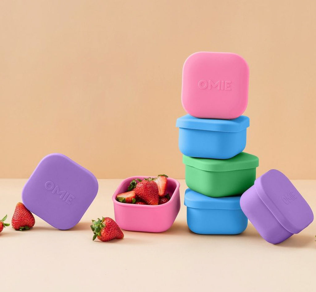 OmieSnack - silikónová dóza ružová 280ml