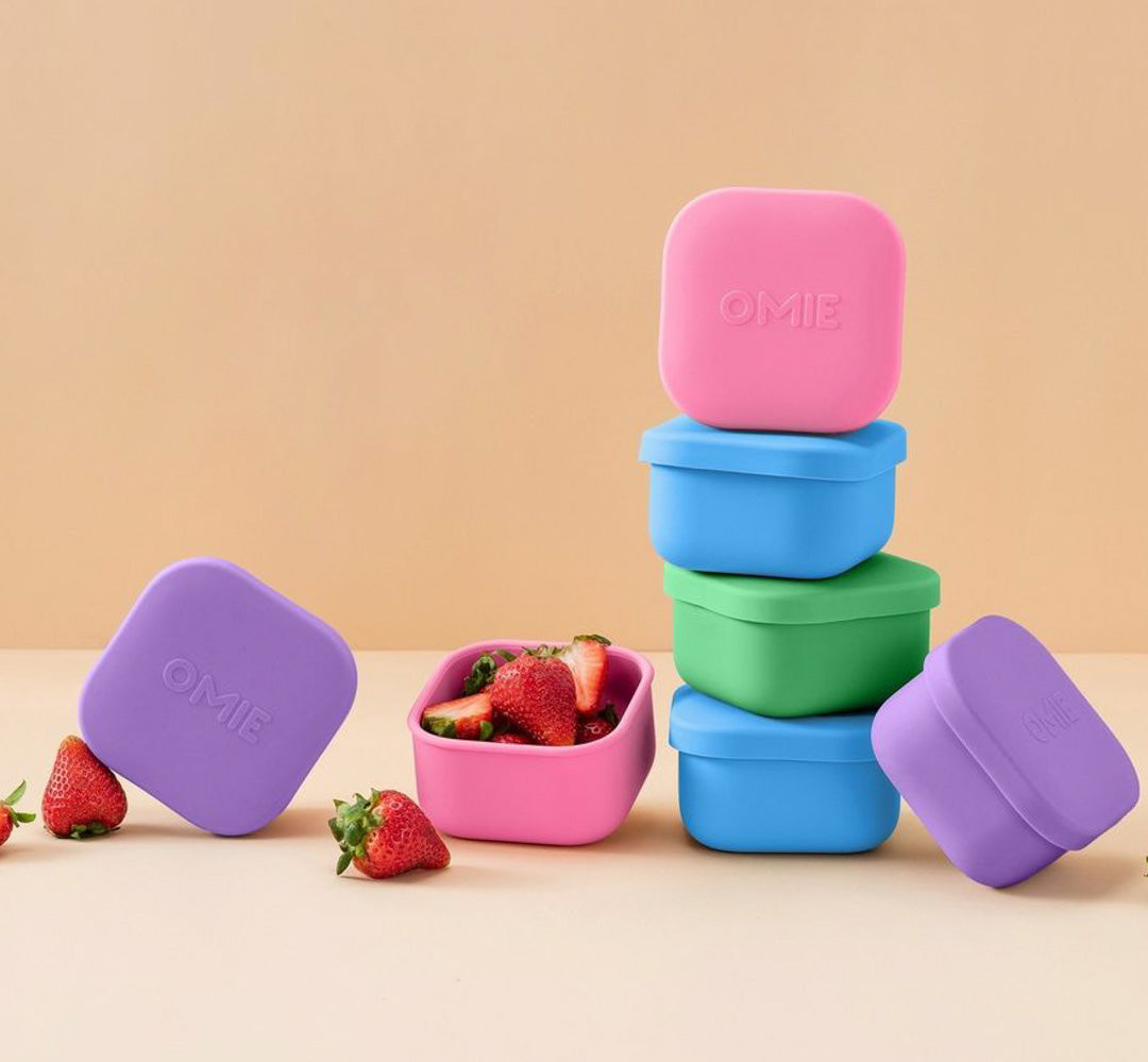 OmieSnack - silikónová dóza ružová 280ml