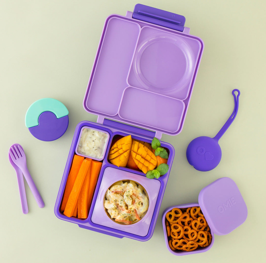 OmieSnack - silikónová dóza fialová 280ml