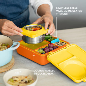 OmieBox hot & cold - Lunchbox s vyberateľnou termonádobou Slnečný jas
