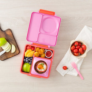 OmieBox hot & cold - Lunchbox s vyberateľnou termonádobou Ružové bobule