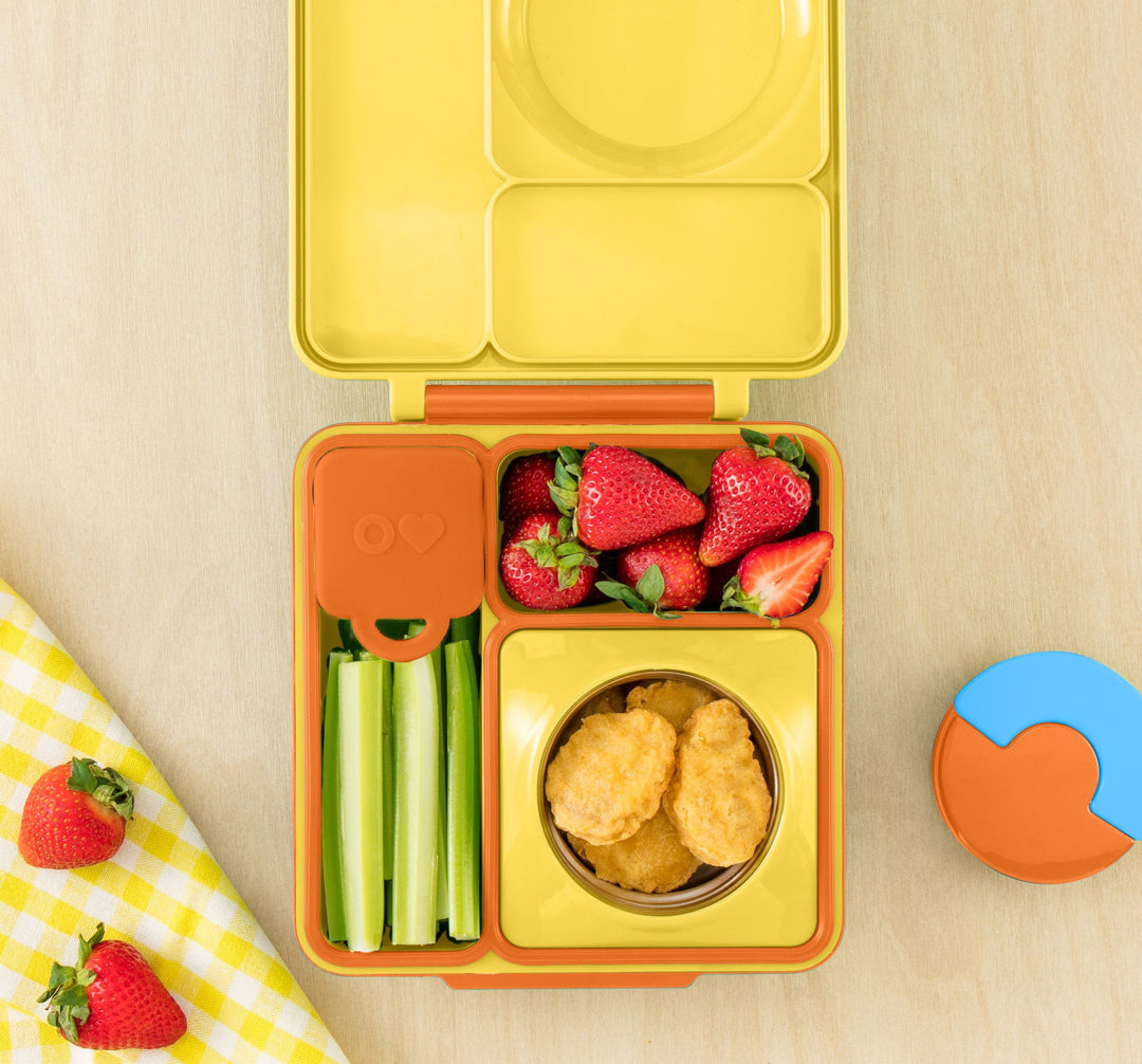 OmieDip - sada 2 silikónových dózičiek fialová a oranžová