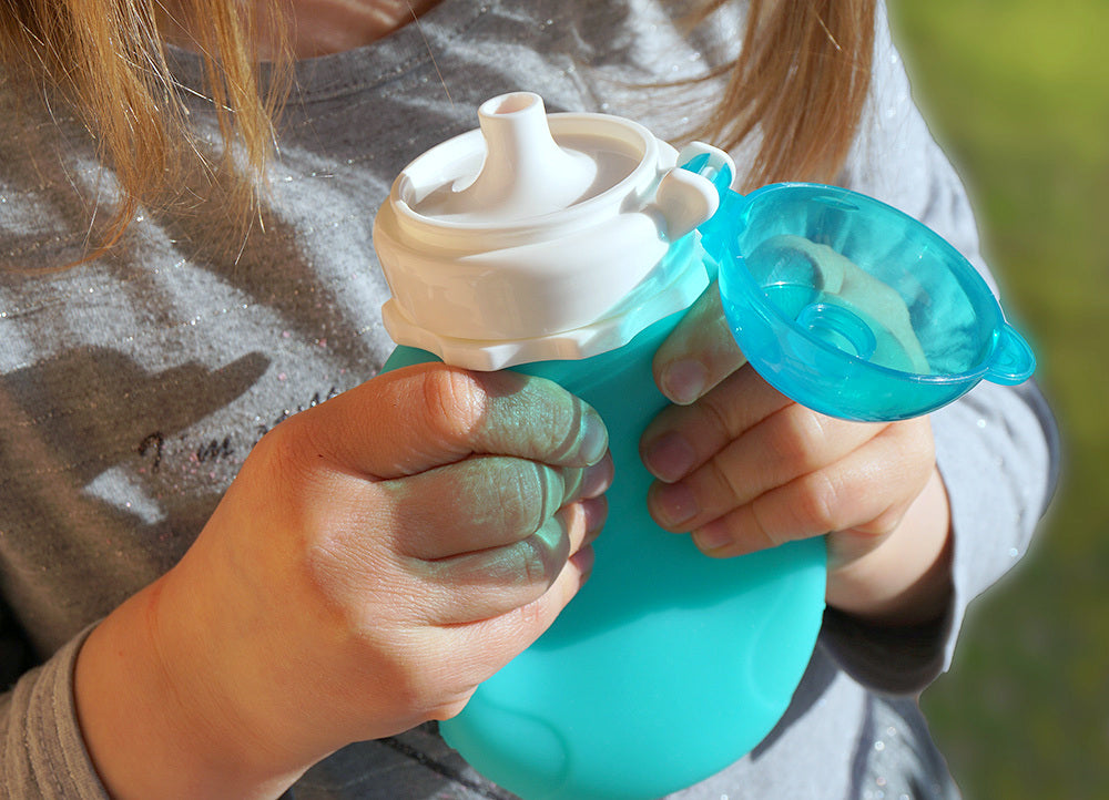 Squeasy Snacker Mini - silikónová kapsička 100ml tyrkysová
