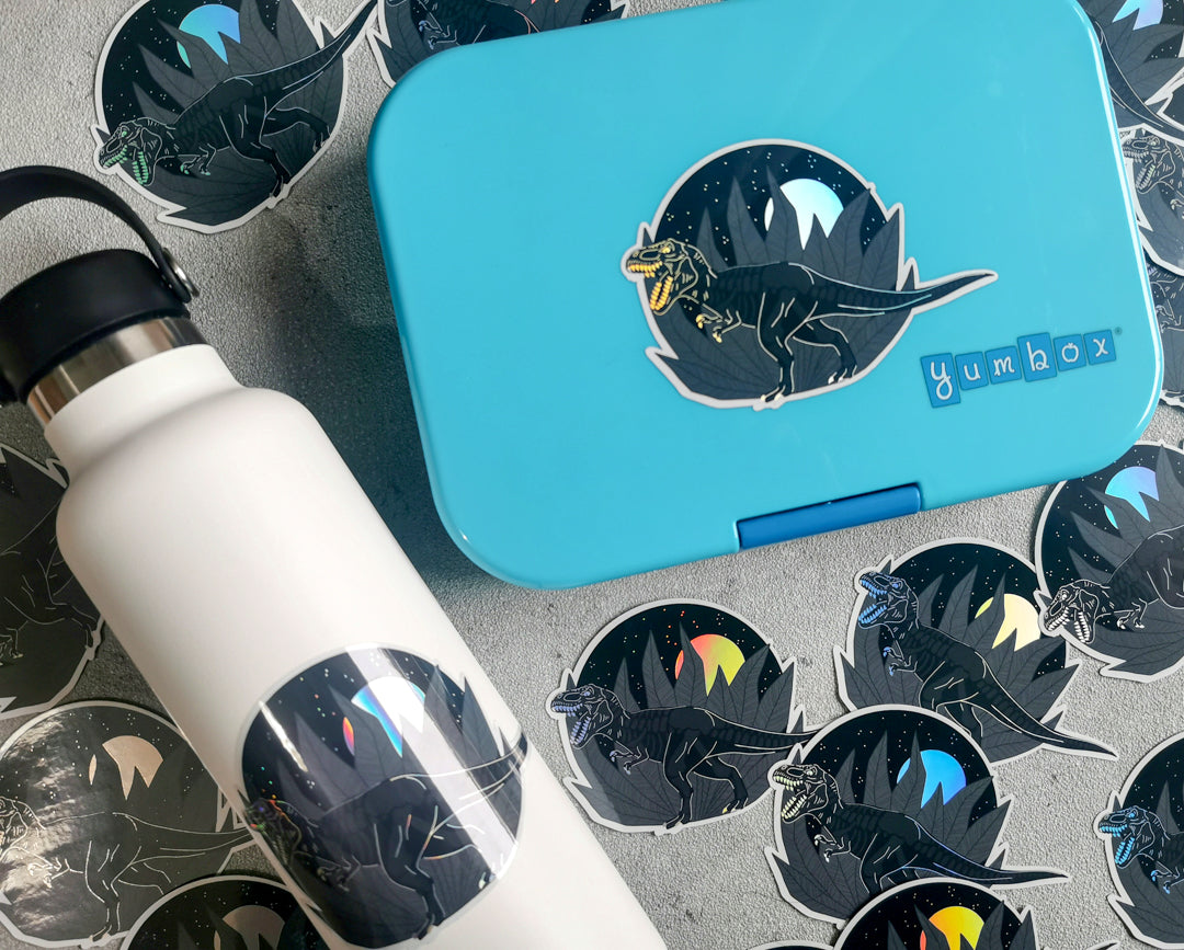 Holografická vodeodolná nálepka Dinosaurus