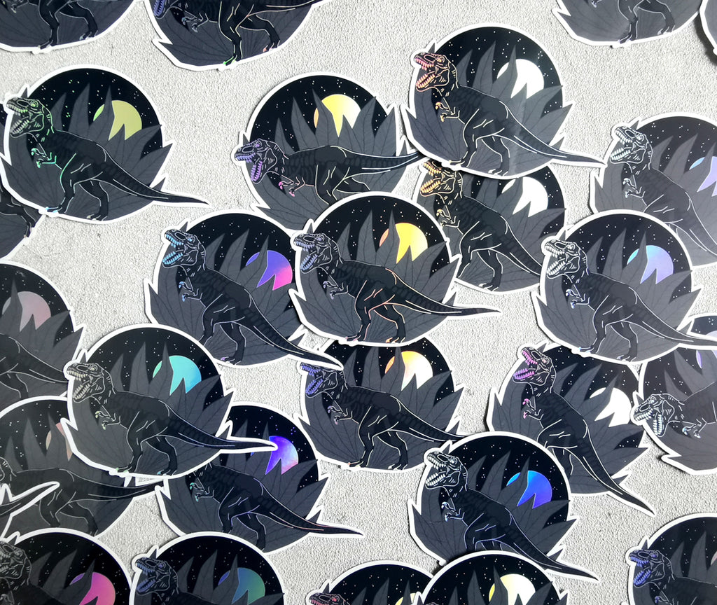 Holografická vodeodolná nálepka Dinosaurus