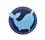 Načítať obrázok do zobrazovača galérie, Holografická vodeodolná nálepka veľryba Narval
