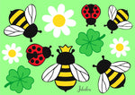 Načítať obrázok do zobrazovača galérie, Vodeodolné nálepky Včielky
