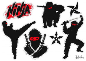 Vodeoodolné nálepky Ninja