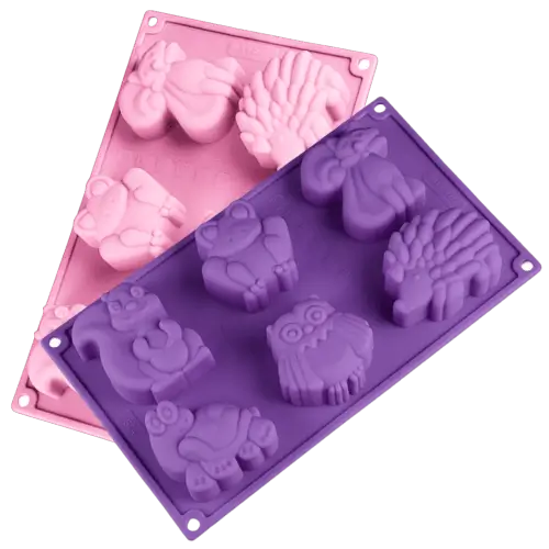 Silikónová forma na pečenie zvieratká fialová
